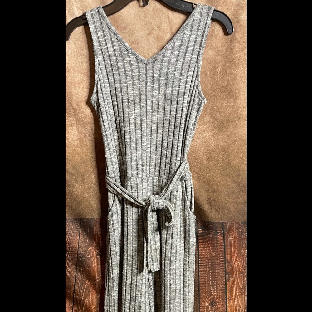 Justice Sleeveless Belted Cropped Pant Romper Sz 8